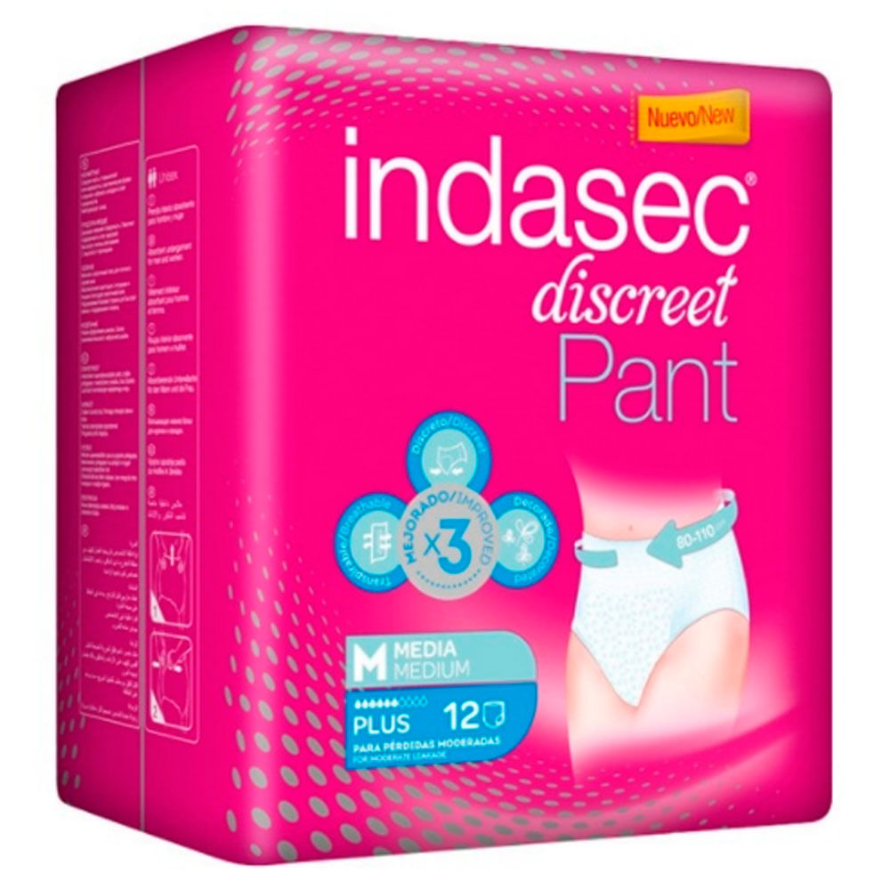 INDASEC PANT PLUS MED X12