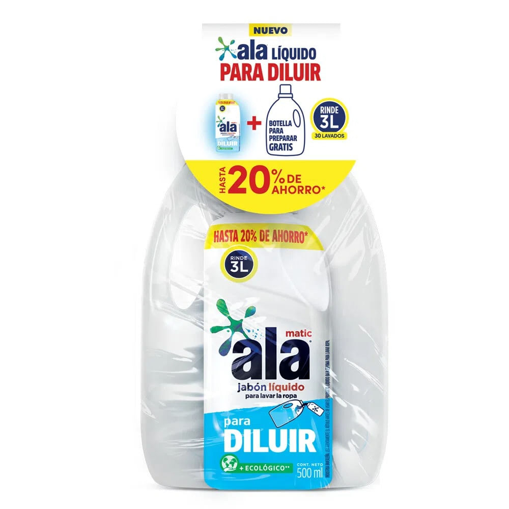 Jabón LÃquido para Diluir ALA + Botella 500 ml | Salud Global - saludglobal jabón ala líquido