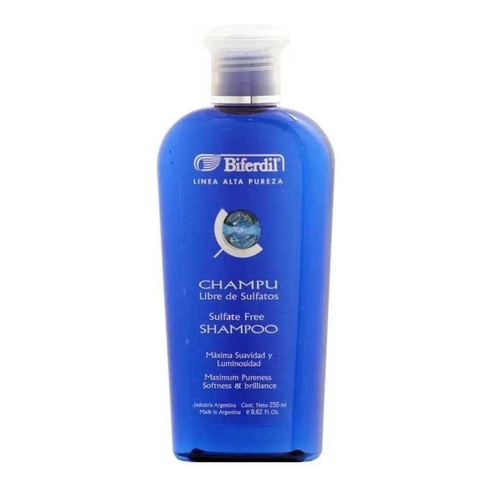 Shampoo Libre de Sulfatos Alta Pureza Biferdil x255 Ml Salud Global