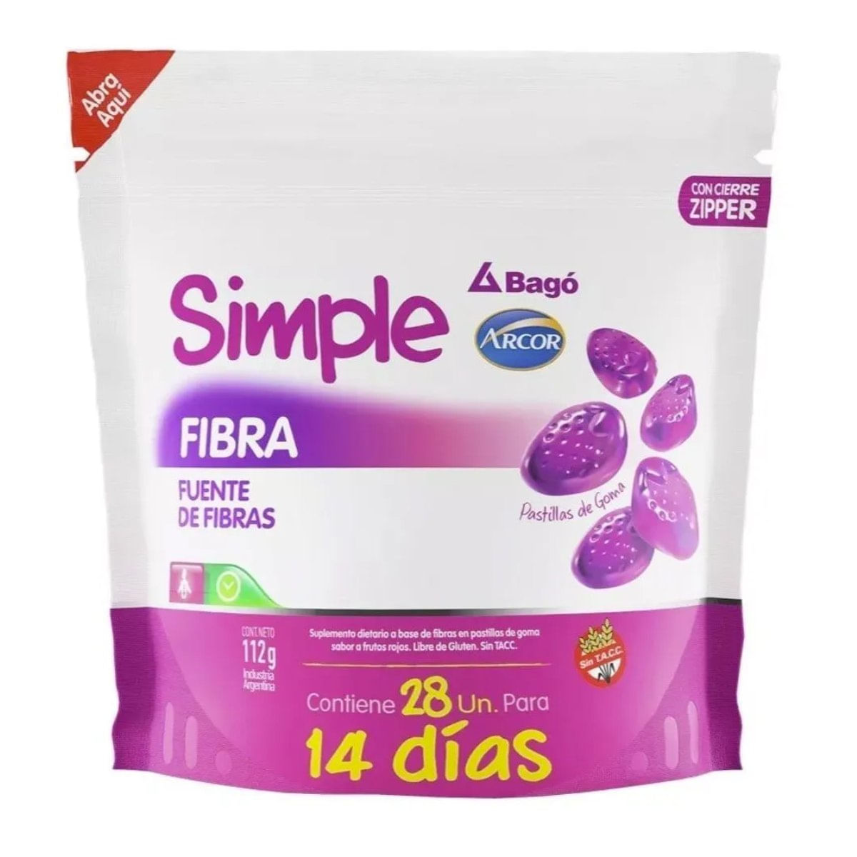SIMPLE FIBRA X 28 PASTILL